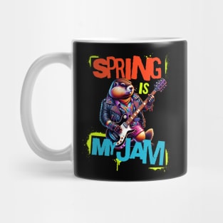 Spring Is My Jam Electric Guitar Punk Bass Music Mug